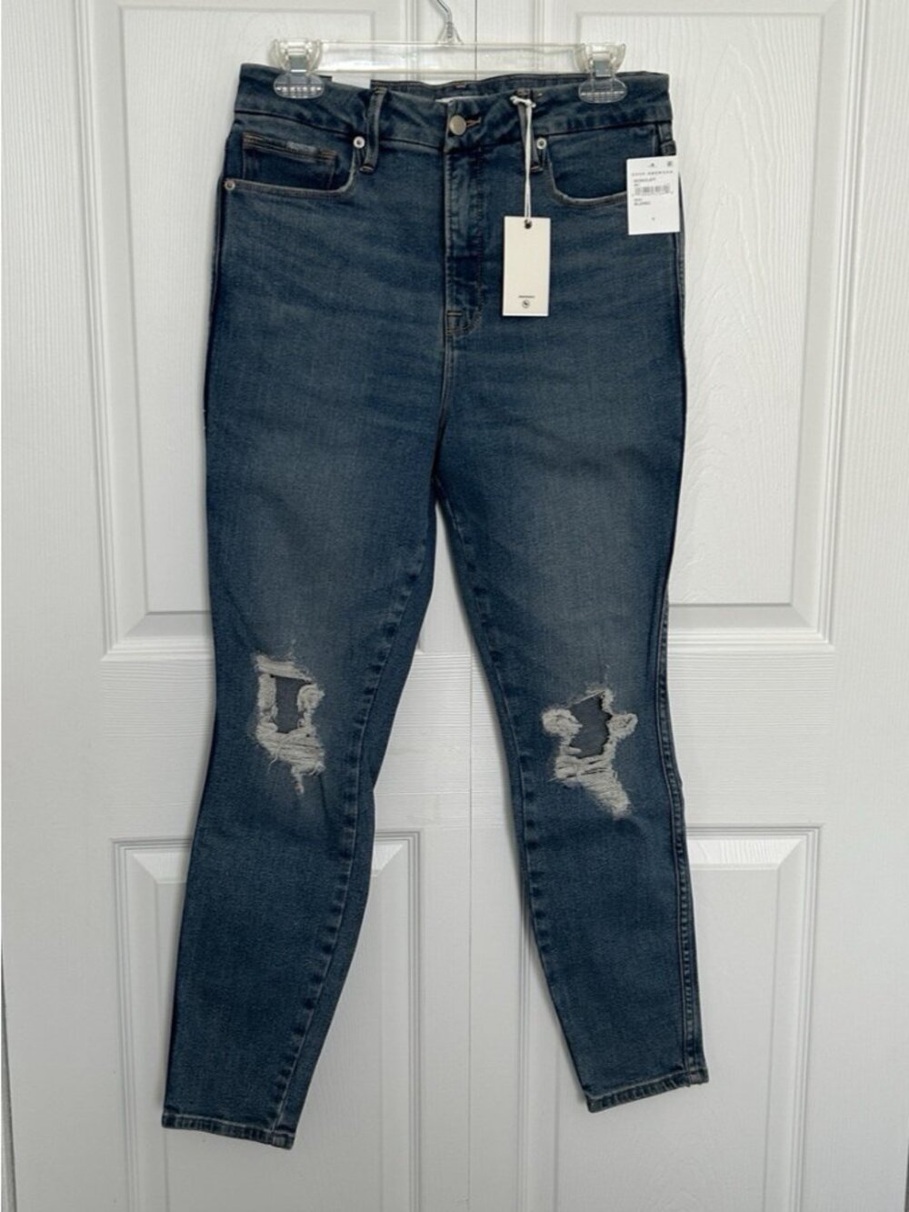 Good American Good Curve Skinny Cropped Jeans High Rise Blue Size 6